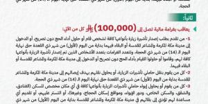 غرامة 100 ألف ريال.. "الداخلية" تدعو للإبلاغ عن مخالفي تعليمات الحج - هرم مصر