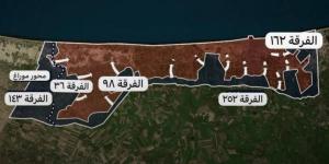 لأول مرة.. جيش الاحتلال ينشر خريطة تموضع قواته في غزة - هرم مصر
