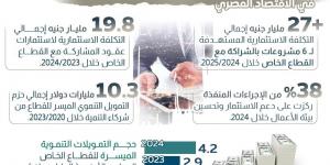 إنفوجراف.. بالأرقام مصر تحصد ثمار التنمية بعد 10 سنوات من الإصلاح - هرم مصر