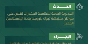 مخدرات تبوك تقبض على مواطن لترويجه الإمفيتامين المخدر - هرم مصر