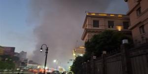 حريق ضخم يضرب الطابق السابع في سنترال رمسيس.. واستنفار كامل للحماية المدنية (شاهد صور حية) - هرم مصر