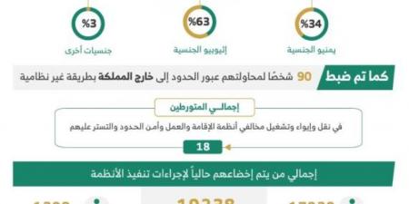 خلال أسبوع.. ضبط (12129) مخالفًا لأنظمة الإقامة وأمن الحدود - هرم مصر