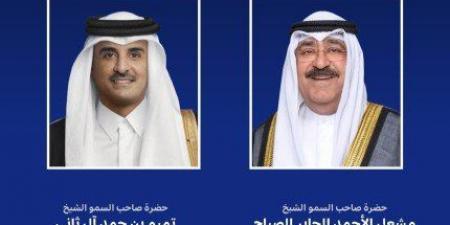 أمير الكويت يتلقى اتصالا هاتفيا من أمير قطر للتهنئة بحلول عيد الأضحى المبارك - هرم مصر