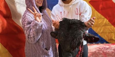 زوجة مروان عطية تثير الجدل بصورة بجانبه مع أضحية العيد - هرم مصر