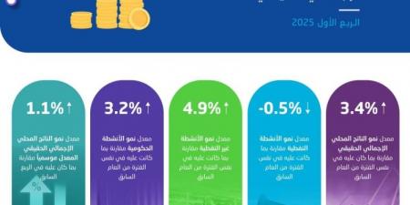الإحصاء: الناتج المحلي الإجمالي ينمو بنسبة 3.4% خلال الربع الأول من عام 2025 - هرم مصر