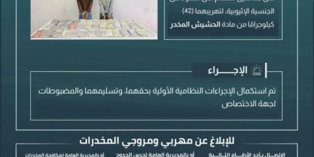 القبض على مخالفين لتهريبهما (42) كجم من الحشيش بـالعارضة - هرم مصر