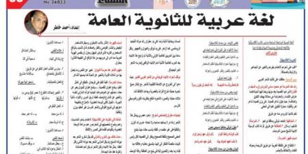 مراجعة ليلة الامتحان في الأدب لغة عربية للثانوية العامة 2025 - هرم مصر