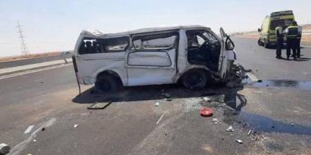 إصابة 8 أشخاص في حادث انقلاب ميكروباص على طريق جمصة - هرم مصر