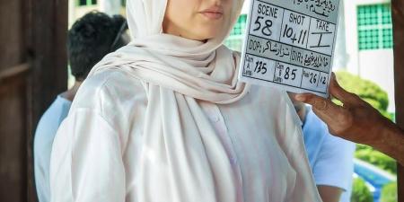 بالحجاب .. درة تروج لدورها بفيلم "الست لما" - هرم مصر