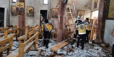 سوريا تدين تفجير إرهابى استهدف كنيسة مار إلياس بدمشق - هرم مصر