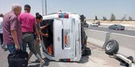 إصابة 7 أشخاص في انقلاب ميكروباص بأطفيح - هرم مصر