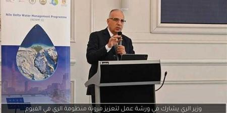 وزير الري يشارك في ورشة عمل ”مشروع تعزيز مرونة منظومة الري في منطقة قوته بمحافظة الفيوم” - هرم مصر