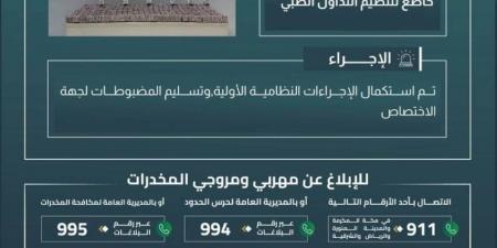 احباط تهريب (73,600) قرص خاضع لتنظيم التداول الطبي بجازان - هرم مصر