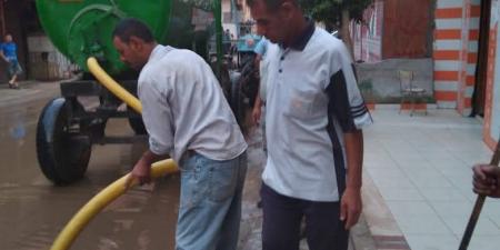 محافظ الغربية يوجه بشفط تجمعات مياه الأمطار بشوارع السنطة - هرم مصر