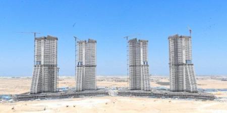 وزير الإسكان يتفقد موقف تنفيذ أبراج "الداون تاون"  بمدينة العلمين الجديدة - هرم مصر