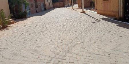 تركيب ربع مليون متر مربع من الإنترلوك في موط وحى البرى بالداخلة - هرم مصر