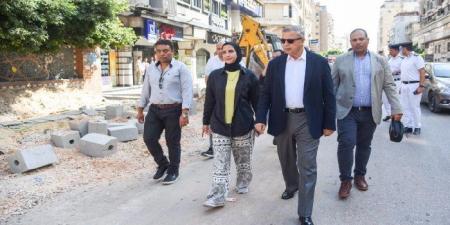 محافظ الإسكندرية يتفقد أعمال توسعة شارع أبو قير ويوجه بسرعة استكمال الرصف - هرم مصر