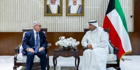 وزير الخارجية الكويتي يستقبل السفير المصري بمناسبة انتهاء فترة عمله لدى البلاد - هرم مصر