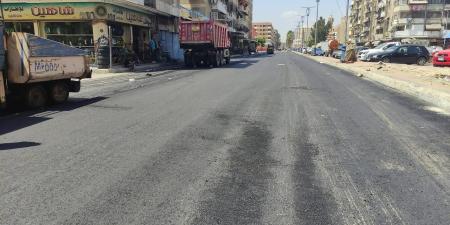 استمرار أعمال رصف ورفع كفاءة شارع العبور الرابط بين مناخ بورسعيد والعرب و الضواحى - هرم مصر