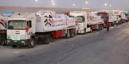 دخول 134 شاحنة مساعدات إلى قطاع غزة عبر ميناء رفح البري - هرم مصر