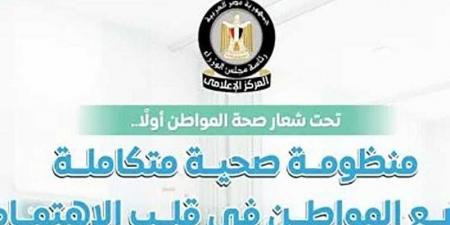 المركز الإعلامي لمجلس الوزراء: منظومة صحية متكاملة تضع المواطن في قلب الاهتمام - هرم مصر