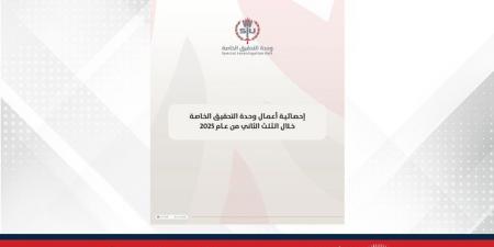 إحصائية أعمال وحدة التحقيق الخاصة خلال الثلث الثاني من عام 2025 - هرم مصر