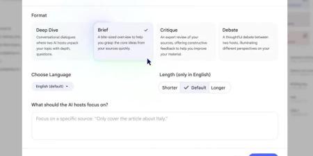 جوجل تضيف ميزة تخصيص نبرة الصوت فى بودكاست NotebookLM - هرم مصر