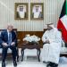 وزير الخارجية الكويتي يستقبل السفير المصري بمناسبة انتهاء فترة عمله لدى البلاد - هرم مصر