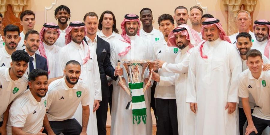 ولي العهد يستقبل وزير الرياضة ومنسوبي النادي الأهلي بمناسبة تحقيقهم بطولة دوري أبطال آسيا للنخبة - هرم مصر
