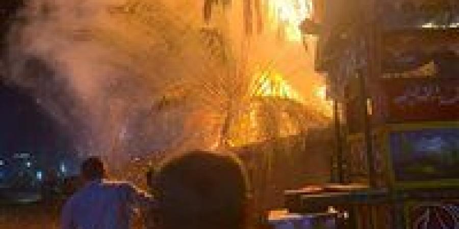 السيطرة على حريق نشب بنخل بجوار مخزن مشروبات غازية بقليوب - هرم مصر