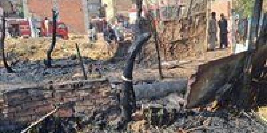 السيطرة على حريق عشة ومنزلين بكفر شكر - هرم مصر