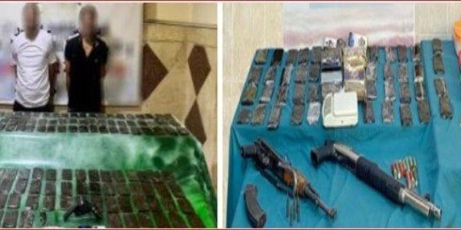 كوكتيل مخدرات وأسلحة نارية بـ 50 مليون جنيه.. الداخلية تداهم بؤر إجرامية في المنيا - هرم مصر