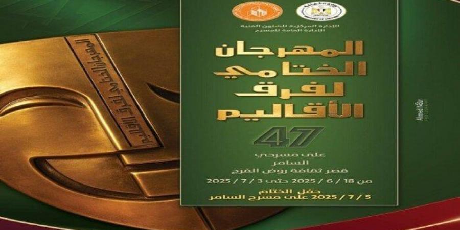 الليلة.. انطلاق فعاليات الدورة الـ47 من المهرجان الختامي لفرق الأقاليم المسرحية - هرم مصر