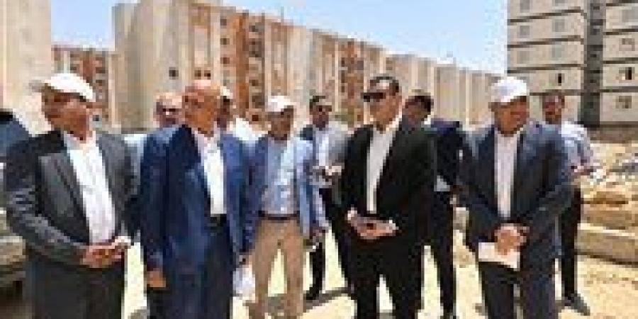 وزير الإسكان يتفقد أعمال تطوير المحاور والطرق الرئيسية ومشروعا سكنيا ومحطة صرف صحي بمدينة بدر - هرم مصر