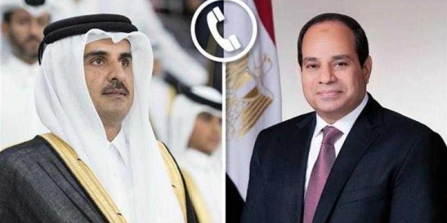 الرئيس السيسي يجري اتصالًا هاتفيًا بأمير دولة قطر - هرم مصر