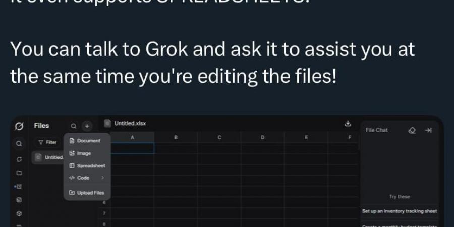 محرر ملفات ذكى داخل Grok.. هل تقترب من منافسة Google وMicrosoft؟ - هرم مصر
