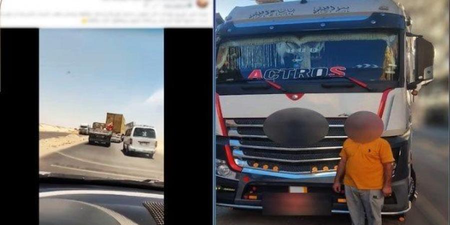 عطّل الحركة المرورية.. القبض على سائق نقل ثقيل بالجيزة - هرم مصر