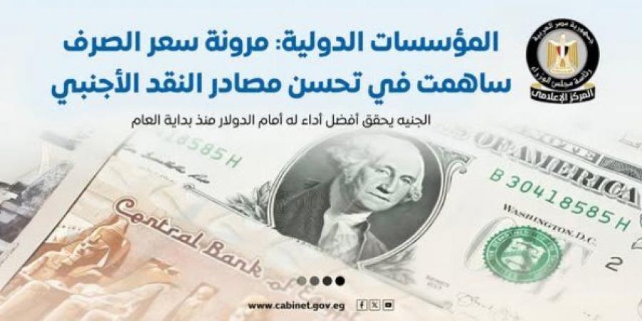 «الوزراء»: الجنيه يحقق أفضل أداء له أمام الدولار منذ بداية العام - هرم مصر