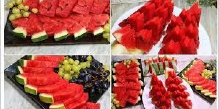 طرق مختلفة لتقطيع وتقديم البطيخ بشكل عملي وجذاب بالصيف - هرم مصر
