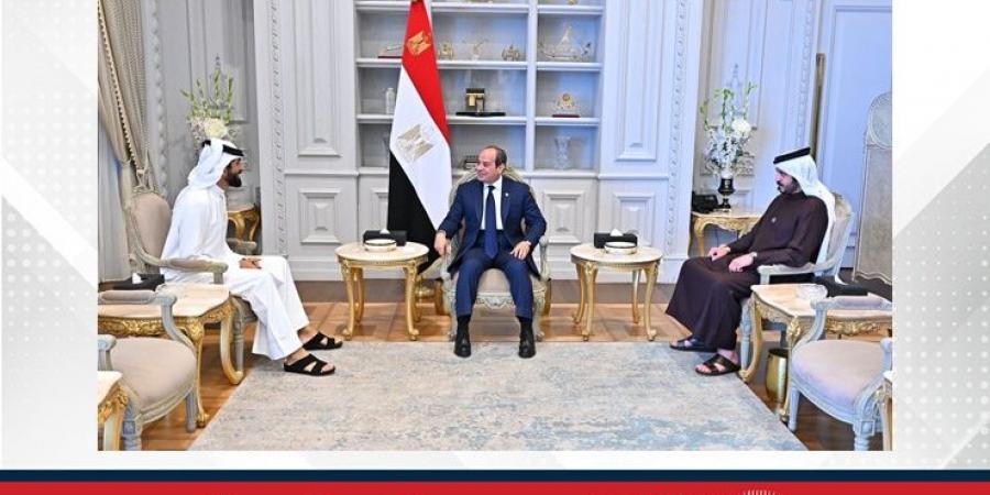 فخامة الرئيس المصري يستقبل سمو الشيخ ناصر بن حمد آل خليفة وسمو الشيخ خالد بن حمد آل خليفة - هرم مصر