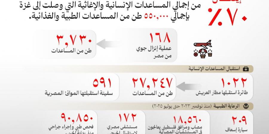 بالأرقام.. الخارجية تكشف جهود مصر في دعم غزة - هرم مصر