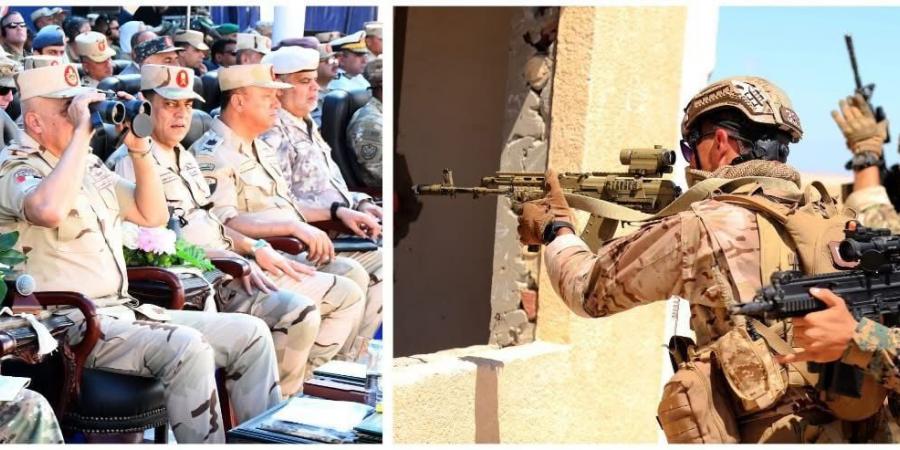 الفريق أحمد خليفة يشهد تنفيذ أحد الأنشطة التدريبية الرئيسية بـ"النجم الساطع" - هرم مصر
