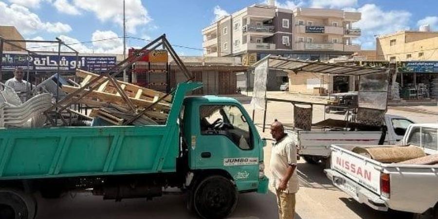 حملة لإزالة الإشغالات وضبط المخالفين بمركز الحمام - هرم مصر