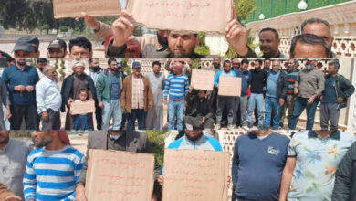 احتجاج موظفي مؤسسة المياه في الرقة للمطالبة بالتثبيت وصرف الرواتب المتأخرة جريدة هرم مصر