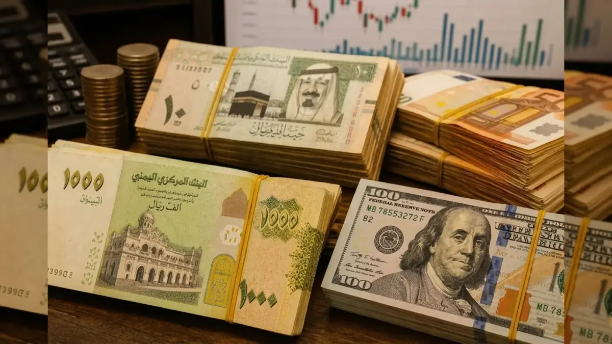 انهيار لحركة العملات في عدن سعر الدولار يصل إلى 1582 ريال والريال السعودي يسجل 413 ريال وصنعاء تتماسك عند 540 ريال جريدة هرم مصر