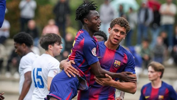 حمزة عبد الكريم يقود برشلونة للفوز بلقب المركز الأول في المجموعة الثالثة بالدوري الإسباني للشباب